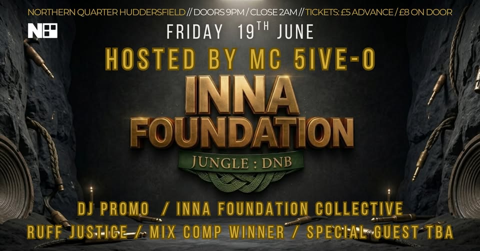 Inna Foundation jungle and DnB event flyer